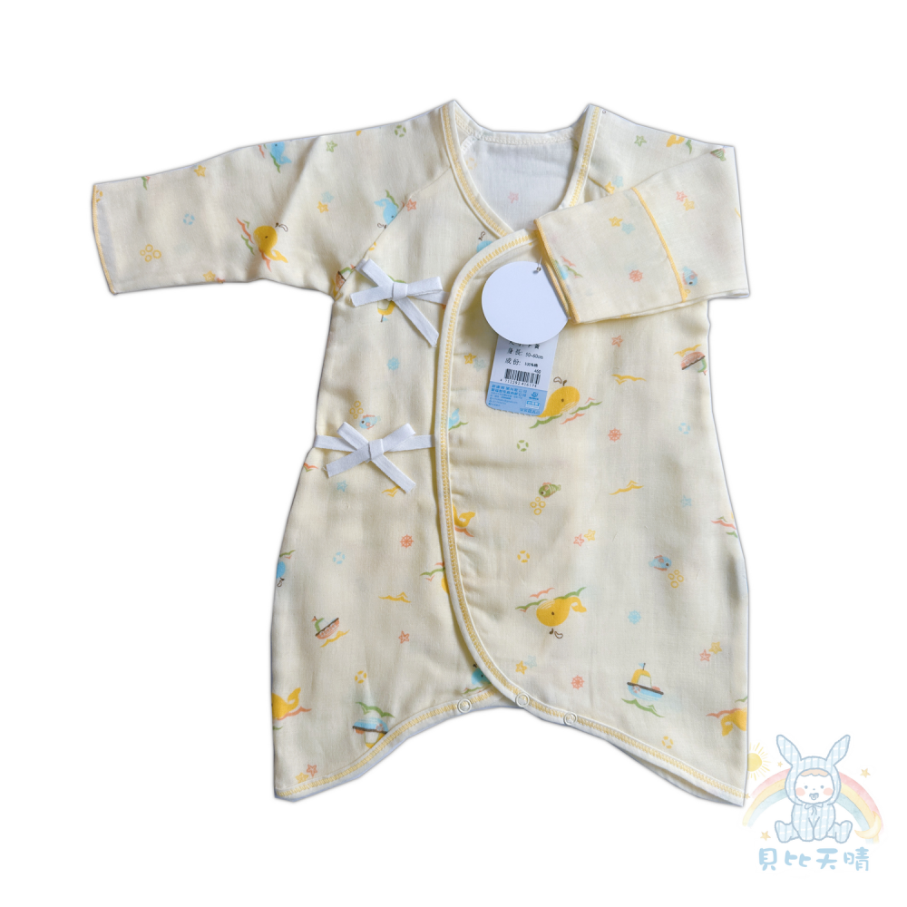 舒適寶貝 💛 Taiwan 紗布蝴蝶衣 連身衣 親膚款 寶寶連身衣 寶寶蝴蝶衣 寶寶包屁衣 蝴蝶衣 41617-細節圖9