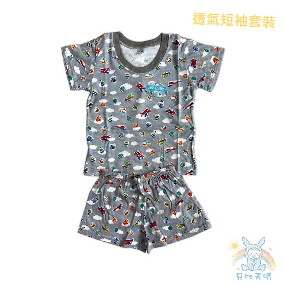 名秀 純棉 短袖套裝 薄棉條紋 舒適柔軟 小孩睡衣 寶寶短袖 兒童短袖 幼童短袖 兒童睡衣 68811 62246-細節圖9