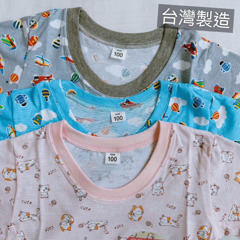 名秀 純棉 短袖套裝 薄棉條紋 舒適柔軟 小孩睡衣 寶寶短袖 兒童短袖 幼童短袖 兒童睡衣 68811 62246-細節圖3