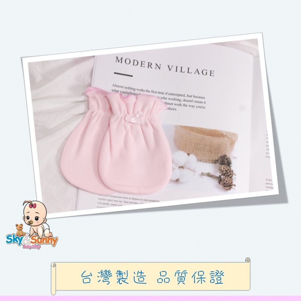 台灣製🔥 童馨 純棉 嬰兒手套 純棉 防抓傷 防抓手套 台灣製造 寶寶手套 寶寶護手 寶寶防抓-細節圖3
