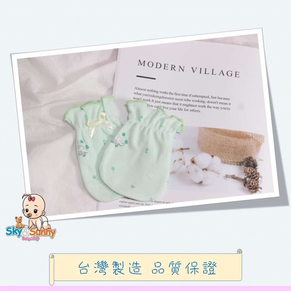 台灣製🔥 童馨 純棉 嬰兒手套 純棉 防抓傷 防抓手套 台灣製造 寶寶手套 寶寶護手 寶寶防抓-細節圖4