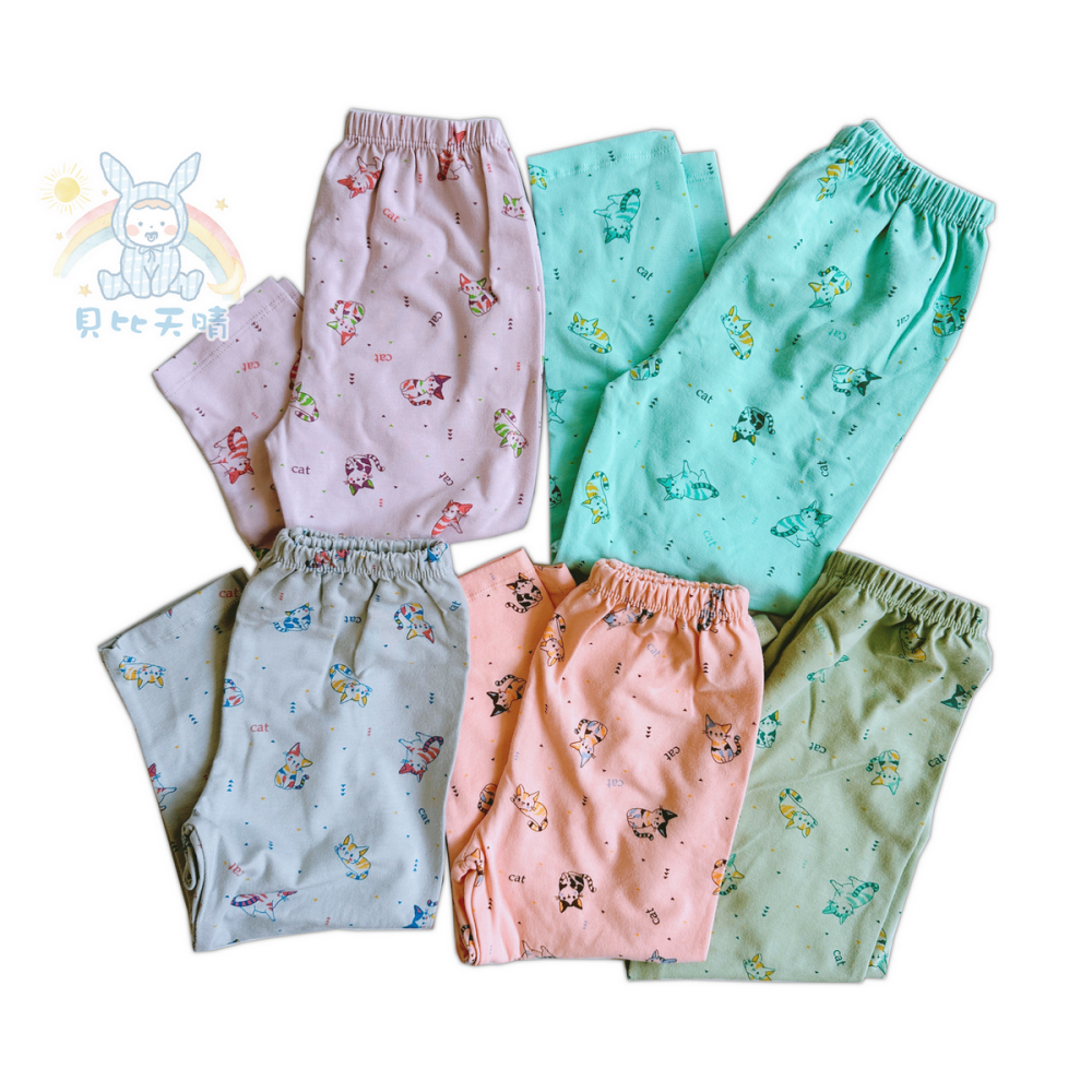 童馨 👶 純棉單層 親膚長褲 幼童長褲 兒童長褲 兒童居家褲 冷氣房 防蚊褲 寶寶長褲 台灣製  貓咪長褲 1209-細節圖9
