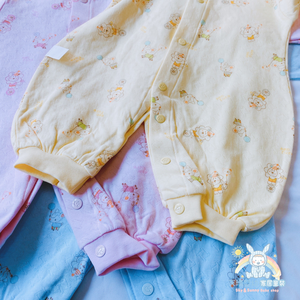 心福 純棉 中厚緹花棉 新生兒 兔裝 秋冬 雙面棉 緹花布 棉長袖 不露肚 連身衣 S118-細節圖6
