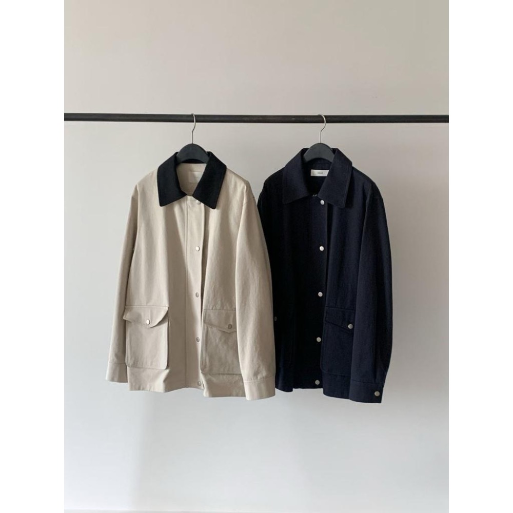 [25W1116]🇰🇷正韓空運(最後現貨)/韓國代購/秋冬新品/挺版撞色翻領中長版風衣外套-細節圖7