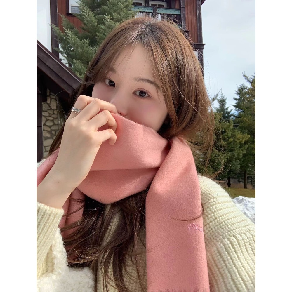 [25F1014]🇰🇷正韓空運(現貨+預購)/韓國東大門APM/秋冬新品/ OUNCE柔軟不扎膚素色流蘇羊毛圍巾（八色）-規格圖10