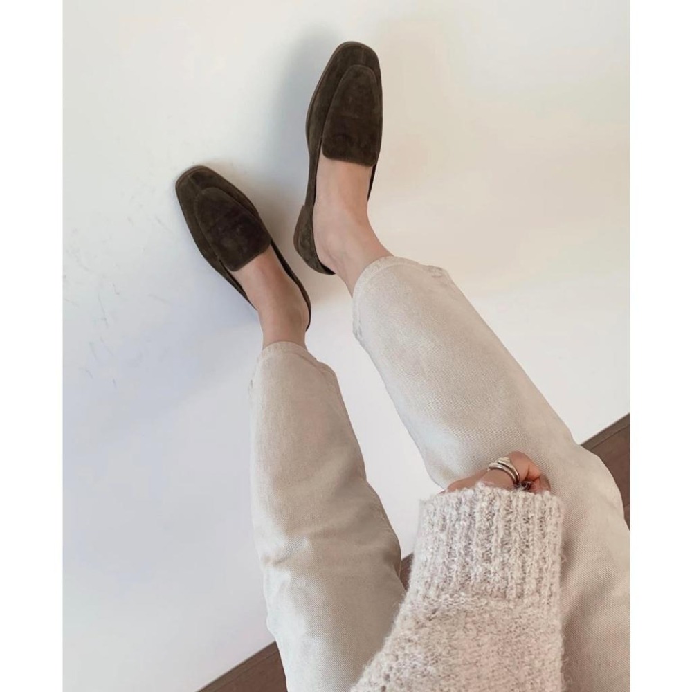 [25F0831]🇰🇷正韓空運(現貨＋預購)/韓國代購/東大門質感配件/復古真皮麂皮樂福鞋(三色)-細節圖3