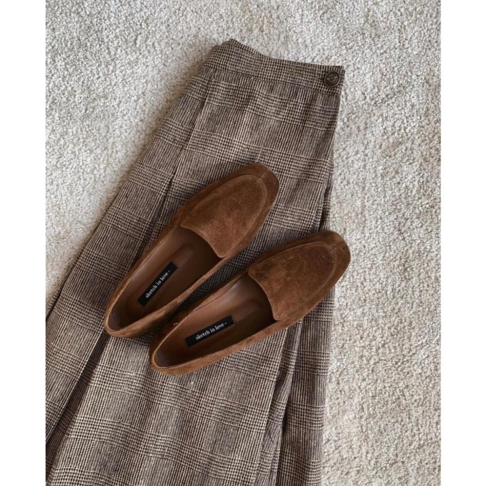 [25F0831]🇰🇷正韓空運(現貨＋預購)/韓國代購/東大門質感配件/復古真皮麂皮樂福鞋(三色)-細節圖4