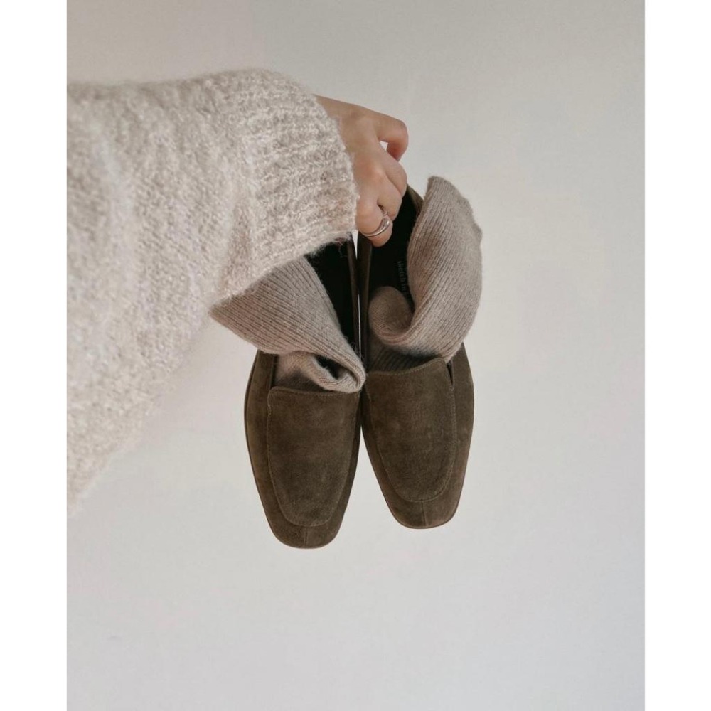 [25F0831]🇰🇷正韓空運(現貨＋預購)/韓國代購/東大門質感配件/復古真皮麂皮樂福鞋(三色)-細節圖6