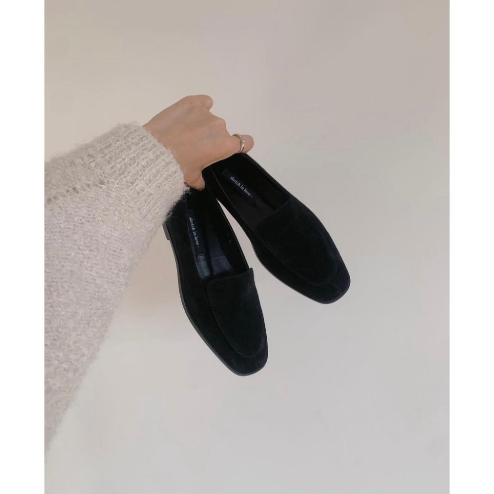 [25F0831]🇰🇷正韓空運(現貨＋預購)/韓國代購/東大門質感配件/復古真皮麂皮樂福鞋(三色)-細節圖8