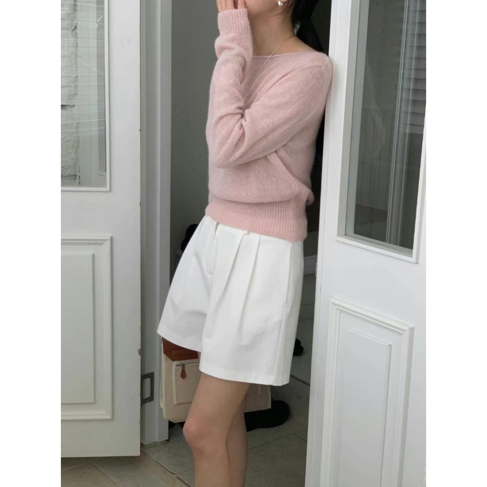 [25S0311]🇰🇷正韓空運(現貨+預購)/韓國代購/韓國東大門/早春新品/顯瘦純棉百搭高腰短褲(兩色)-細節圖7