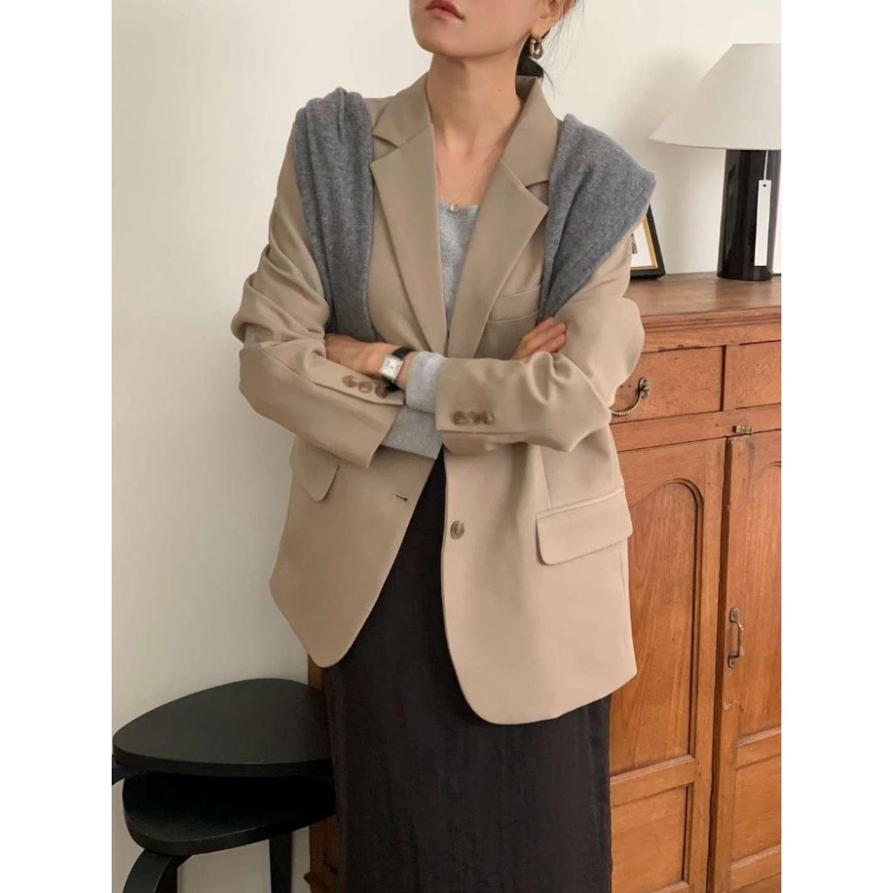 [25F0807]🇰🇷正韓空運(最後現貨)/韓國代購/東大門/韓國直送/經典不敗西裝外套 版型極優-細節圖4