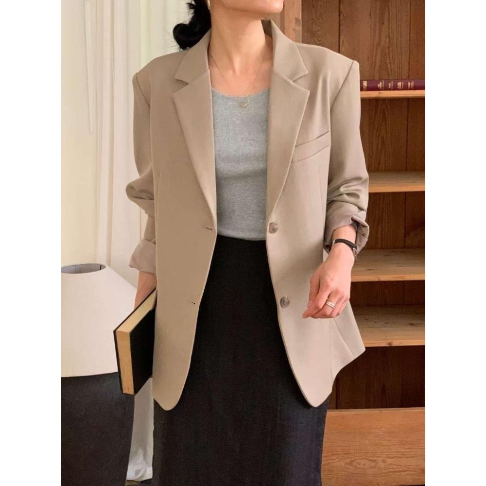 [25F0807]🇰🇷正韓空運(最後現貨)/韓國代購/東大門/韓國直送/經典不敗西裝外套 版型極優-細節圖5