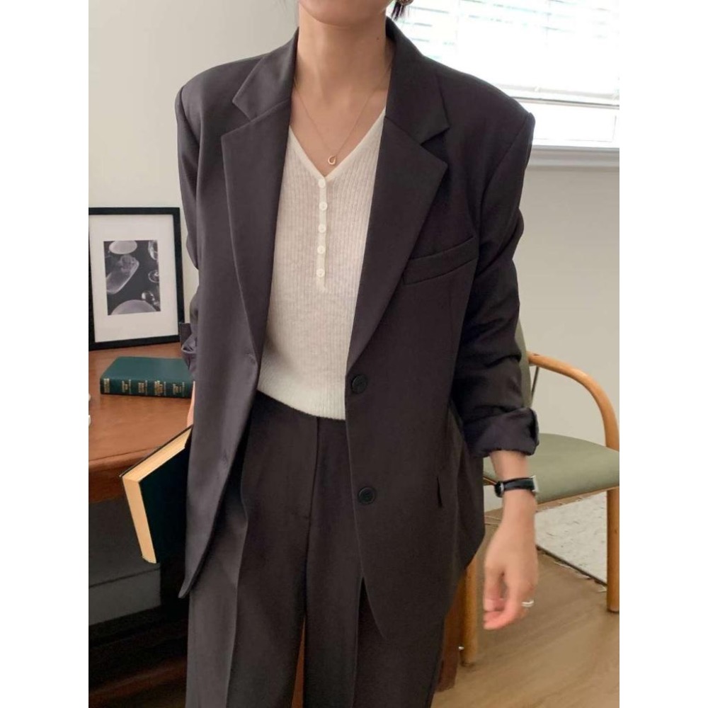 [25F0807]🇰🇷正韓空運(最後現貨)/韓國代購/東大門/韓國直送/經典不敗西裝外套 版型極優-細節圖8