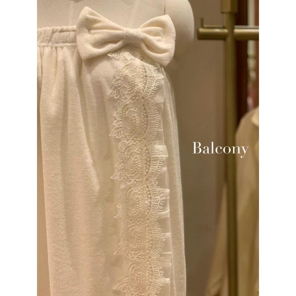 🧡正韓空運(現貨)/韓國代購/秋冬新品/BALCONY甜美女孩蝴蝶結鬆緊浴巾含髮帶-細節圖5