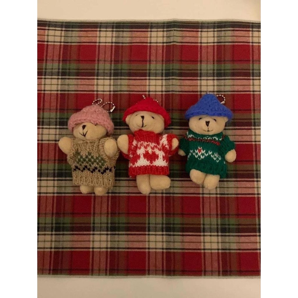 🎄正韓空運(現貨+預購)/韓國代購/秋冬新品/可愛帽帽小熊吊飾(三色)-細節圖4