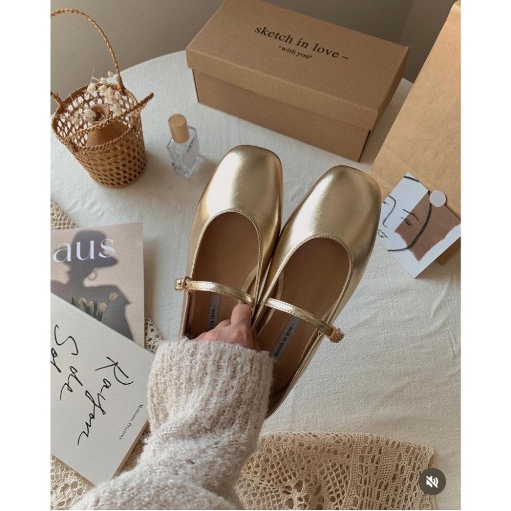 [24S0509]🇰🇷正韓空運(現貨+預購)/韓國代購/春夏新品/方頭低跟漆皮手工娃娃鞋 瑪莉珍鞋(四色)-細節圖2