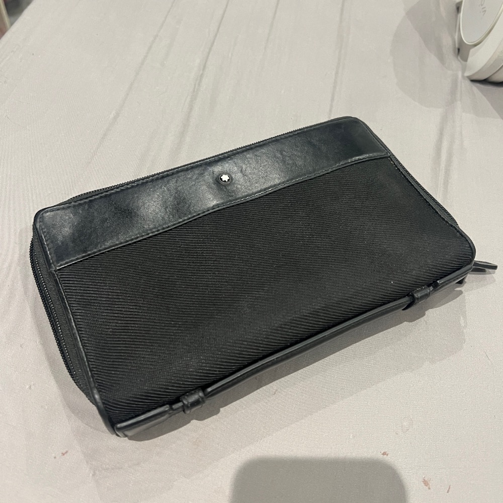 萬寶龍 手拿包Cloth small bag Montblanc Black in Cloth - 43710211-規格圖11