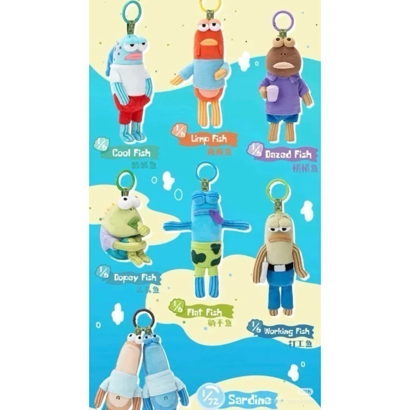 ♋現貨♋全新未拆 保証正版 單款隨機 (機率隱藏) 泡泡瑪特 共鳴 比奇堡的居民們 掛件 盲盒 搪膠 毛絨-細節圖3