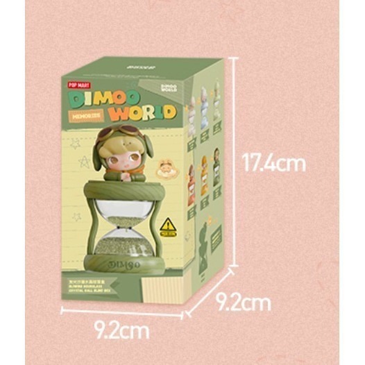 ♋♋全新未拆 正品  POP MART 泡泡瑪特 DIMOO 限定時光系列 發光 沙漏 水晶球-規格圖8