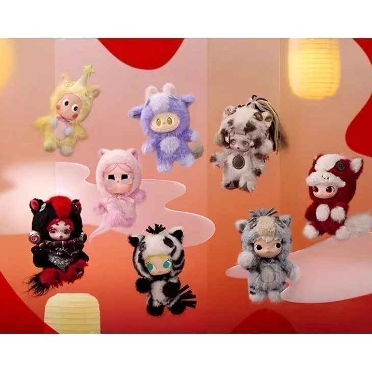 ♋現貨♋全新未拆 正版 POP MART 泡泡瑪特 馬力全開 毛絨 掛件 盲盒 搪膠 馬年限定 星星人 labubu-細節圖3