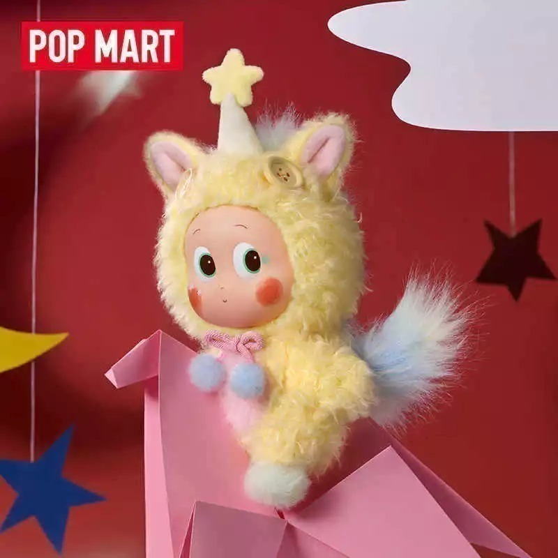 ♋現貨♋全新未拆 正版 POP MART 泡泡瑪特 馬力全開 毛絨 掛件 盲盒 搪膠 馬年限定 星星人 labubu-細節圖7