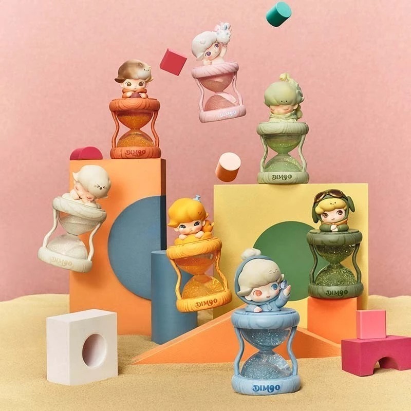 ♋♋全新未拆 正品 一中盒6款   POP MART 泡泡瑪特 DIMOO 限定時光系列 發光 沙漏 水晶球-細節圖2