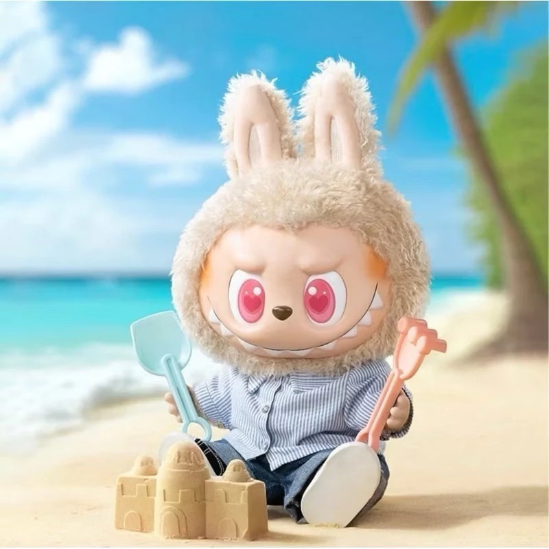 ♋現貨♋全新未拆正品 POP MART 泡泡瑪特 夏日浪 拉布布 LABUBU FLIP WITH ME 搪膠毛絨公仔-細節圖3