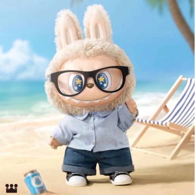 ♋現貨♋全新未拆正品 POP MART 泡泡瑪特 夏日浪 拉布布 LABUBU FLIP WITH ME 搪膠毛絨公仔-細節圖4