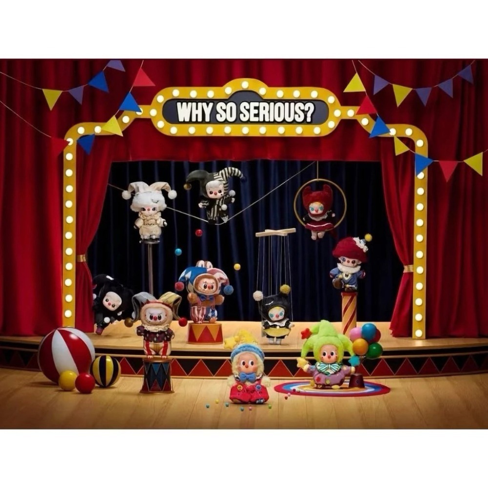 ♋現貨♋全新未拆正品 泡泡瑪特 WHY SO SERIOUS 搪膠 毛絨 掛件 萬聖節 labubu 星星人 哭娃-細節圖2