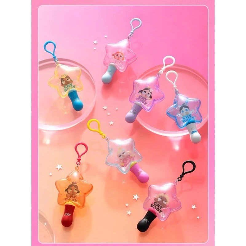 ♋現貨♋全新未拆 一中盒6款 POP MART 泡泡瑪特 CRYBABY SHINY SHINY 系列 發光掛件 哭娃-細節圖3