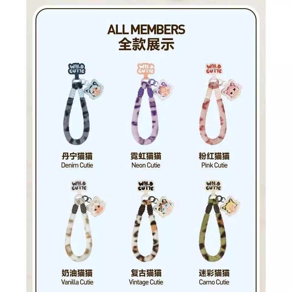 ♋現貨♋全新未拆 一中盒6款 隨機隱藏 POP MART 泡泡瑪特 哭娃 CRYBABY 豹豹猫猫系列 手機掛繩 掛飾-細節圖3