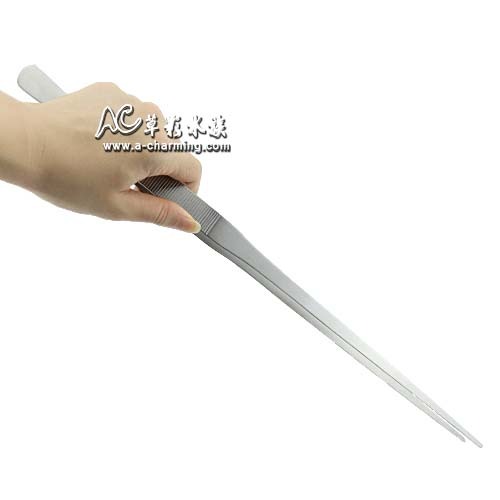 【AC草影】SKYFALL 天賞 消光黑不鏽鋼水草夾【一支】水草工具 霧面黑 夾水草 水草鑷子 剪水草 水草修剪 剪刀-規格圖7