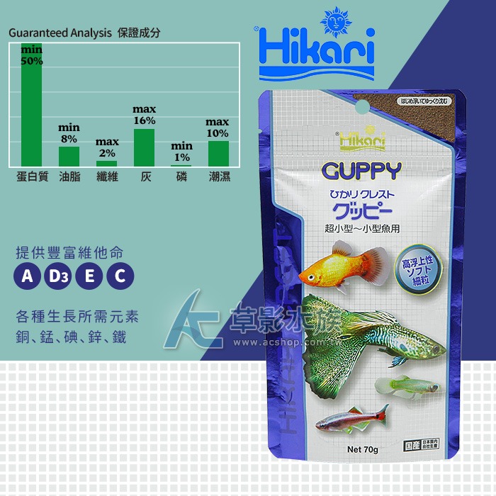 高夠力 第三代 孔雀魚飼料（日版/70g