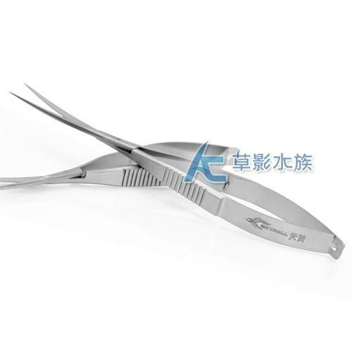 【AC草影】SKYFALL 天賞 不鏽鋼彈簧剪刀（16cm）【一個】水草剪刀 魚缸剪 水草夾 水草剪 剪水草-細節圖5