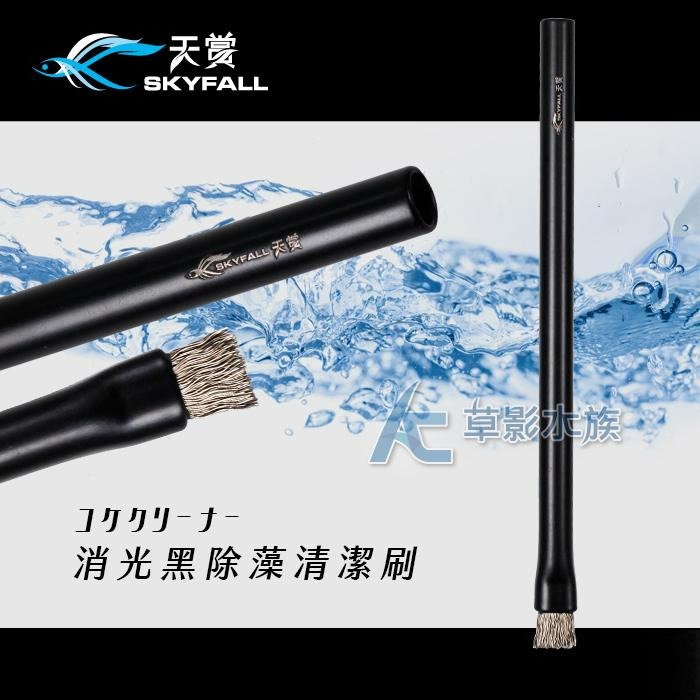 【AC草影】SKYFALL 天賞 消光黑除藻清潔刷【一支】強力除藻 除藻刷 魚缸清潔刷 除黑毛藻 造景石頭清潔-細節圖4