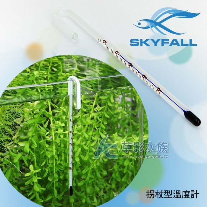 【AC草影】SKYFALL 天賞 掛式玻璃溫度計（5mm/白底）【一支】8MM 10MM 側溫器 測量溫度 魚缸溫度-細節圖4