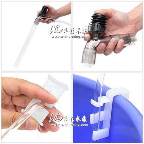 【AC草影】Suisaku 水作 按壓式虹吸管/換水器（M）【一盒】清洗底沙 最新二代出貨 洗砂器-細節圖3