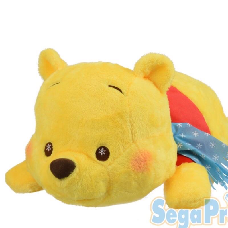 絕版日貨 SEGA小熊維尼 趴趴大娃娃 雪花維尼 迪士尼Disney winnie the pooh-細節圖2