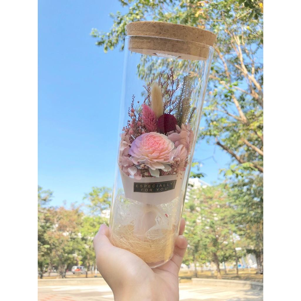 🔥現貨🔥永生玫瑰 燈瓶 乾燥花 七彩燈瓶 許願瓶 瓶中花 玫瑰 滿天星 情人節 畢業花束 畢業禮物 聖誕節 禮物-細節圖3