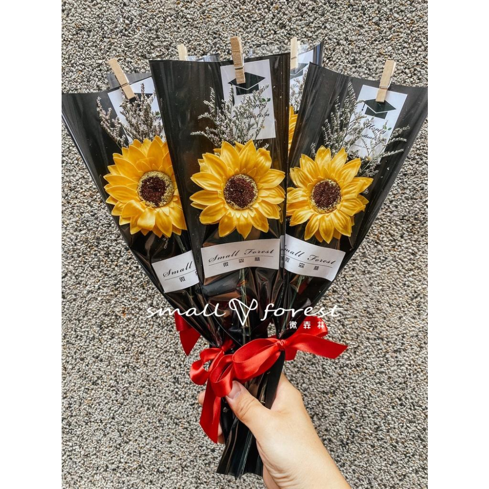 買五送一 向日葵花束 畢業 禮物 乾燥花 香皂花 向日葵 情人節-細節圖6