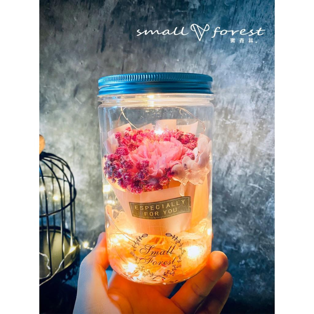 康乃馨塑膠罐 永生花罐 母親節禮物 乾燥花-細節圖2