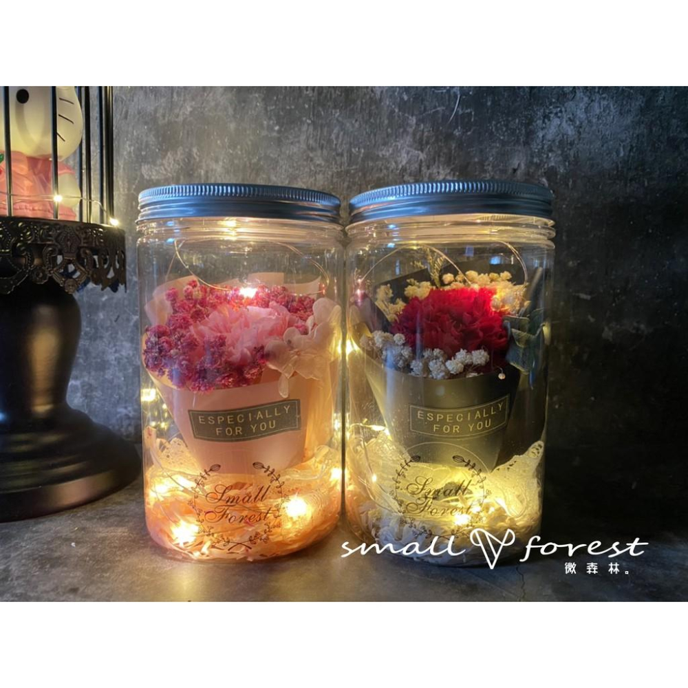 康乃馨塑膠罐 永生花罐 母親節禮物 乾燥花-細節圖3