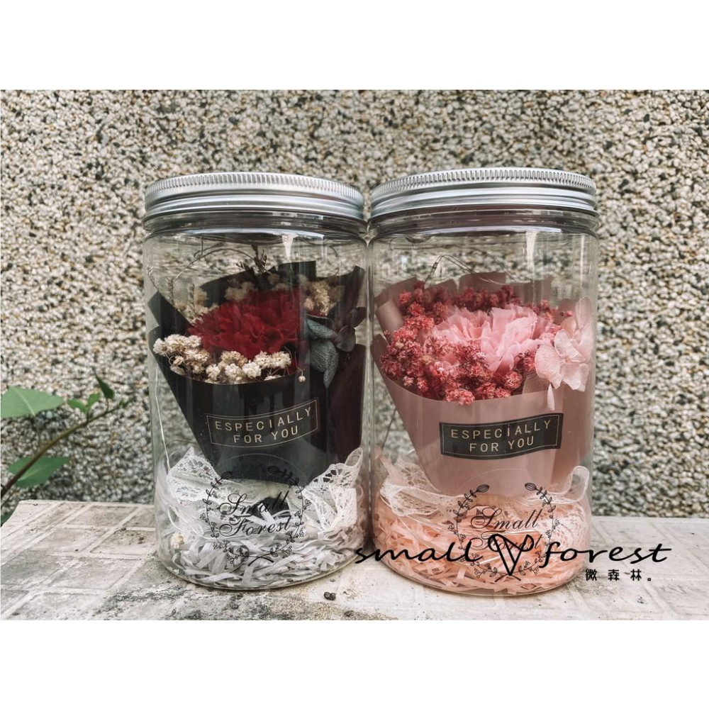 康乃馨塑膠罐 永生花罐 母親節禮物 乾燥花-細節圖4
