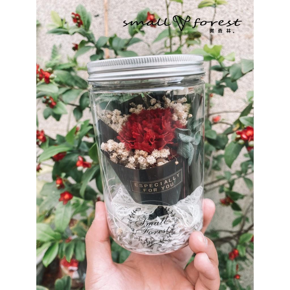 康乃馨塑膠罐 永生花罐 母親節禮物 乾燥花-細節圖6