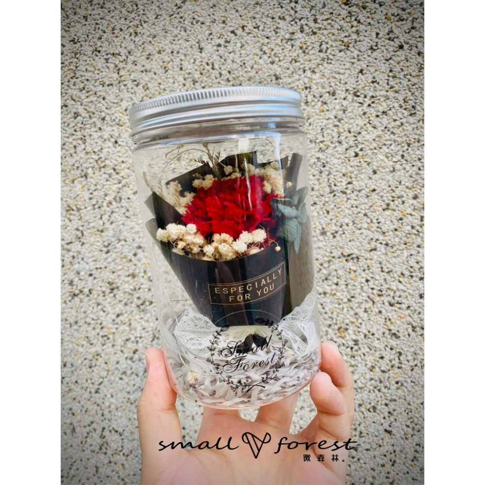 康乃馨塑膠罐 永生花罐 母親節禮物 乾燥花-細節圖7