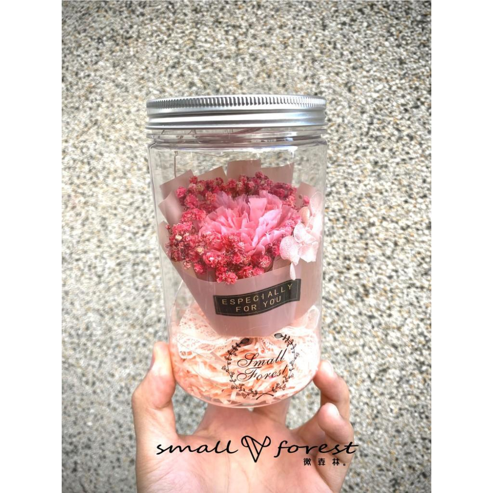 康乃馨塑膠罐 永生花罐 母親節禮物 乾燥花-細節圖8