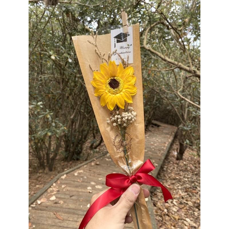 買五送一 向日葵花束 畢業 禮物 乾燥花 香皂花 向日葵 情人節 滿天星-細節圖2
