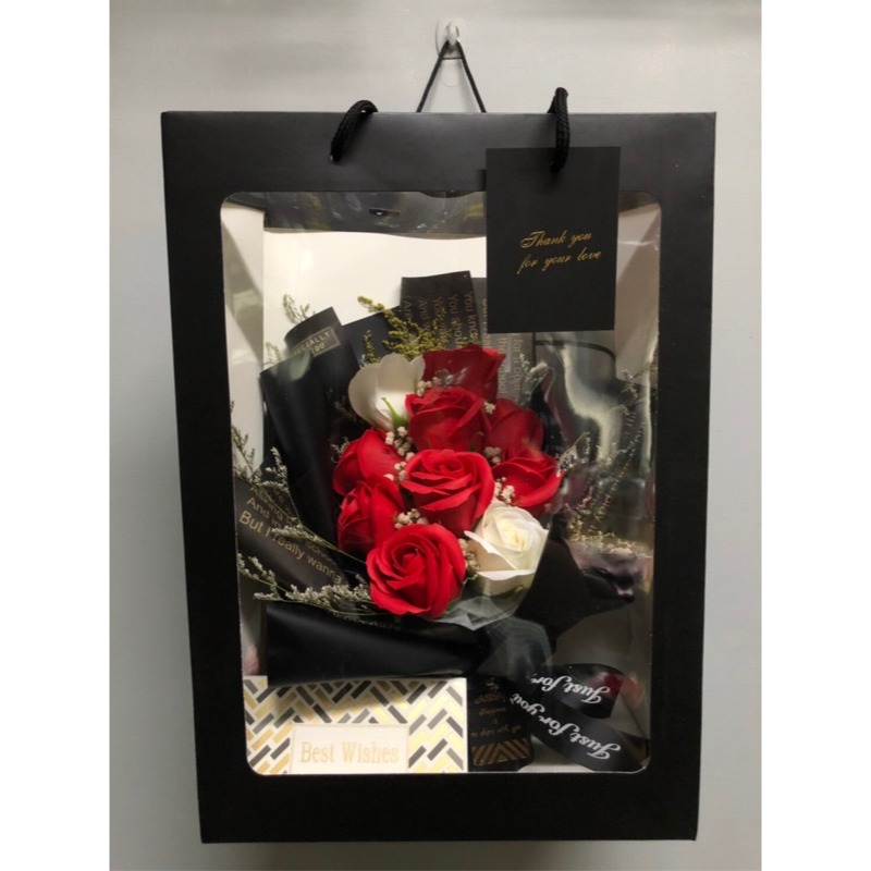 香皂花 玫瑰花 香皂玫瑰 禮盒 花束 乾燥花 乾燥花束 滿天星 伴娘禮 生日禮物 畢業花束 情人節-細節圖8