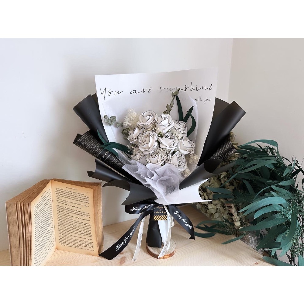 香皂花束 玫瑰花 情人節 畢業季 花束 禮物 乾燥花 永生花-細節圖3