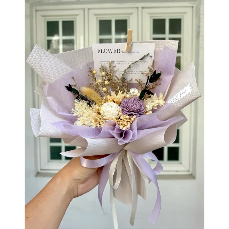 乾燥花束 玫瑰花 禮盒 花束 乾燥花 生日禮物 畢業花束 情人節 母親節 送禮 婚禮小物 索拉花-細節圖4